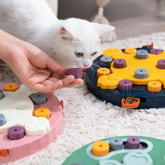 Interactieve Voederpuzzel voor Slimme Katten - Verhoogt IQ en Voorkomt Snel Eten!
